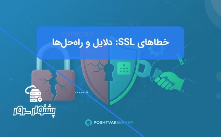 تصویر مفهومی از یک قفل شکسته قرمز که در حال تعمیر و تبدیل شدن به یک قفل سبز امن است، نمادی از رفع خطاهای گواهینامه SSL.