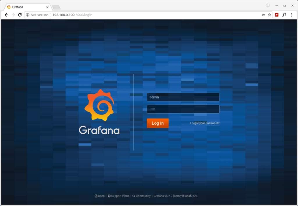 ورود به Grafana،