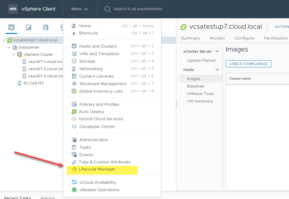 محیط کاربری vSphere برای مجازی‌سازی سرورها