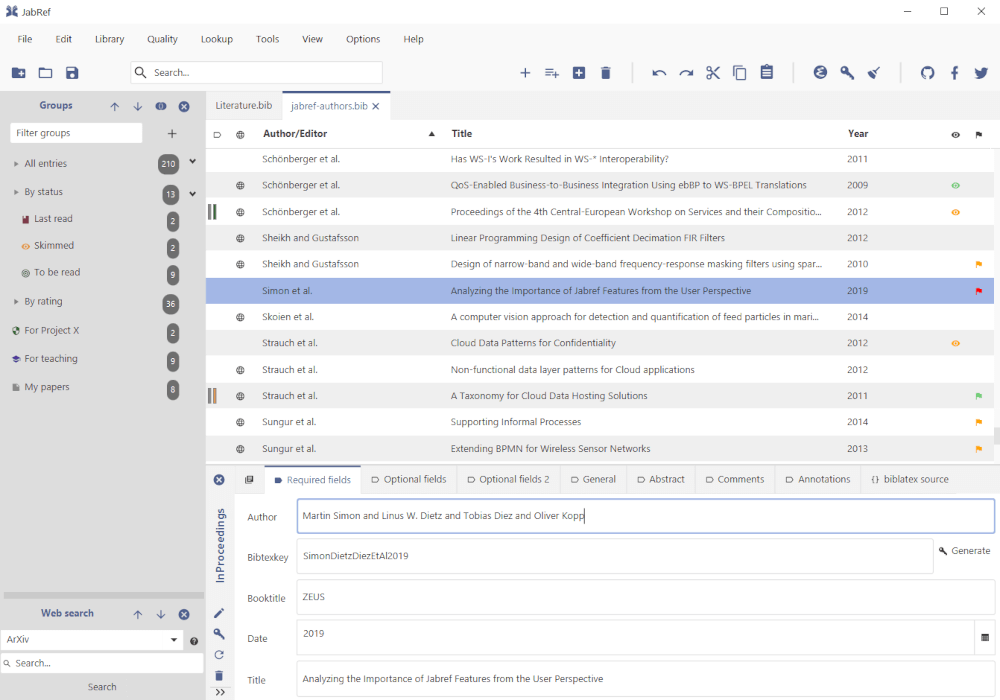 JabRef Reference Manager 