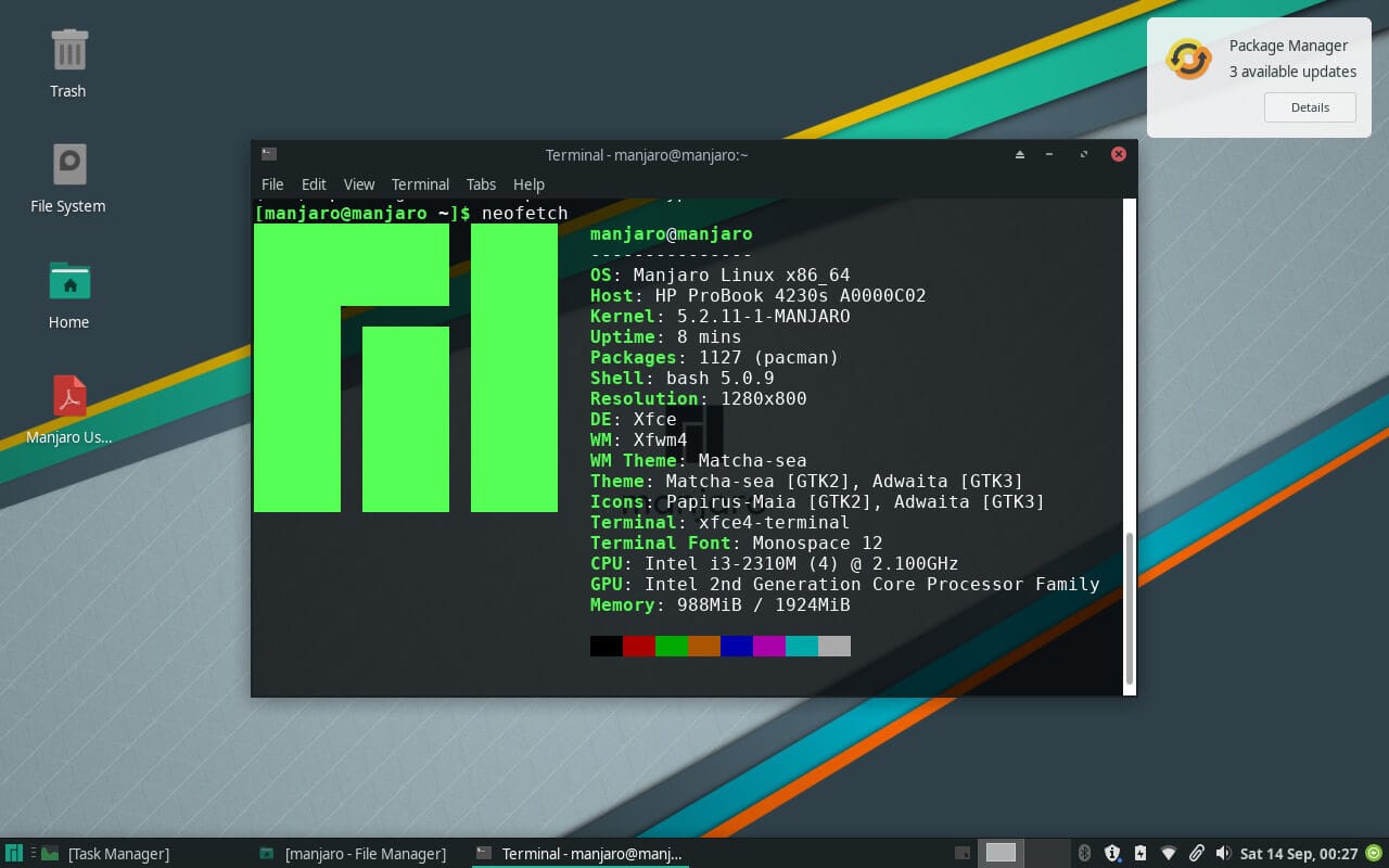 Manjaro یکی دیگر از توزیع‌های آرچ لینوکس