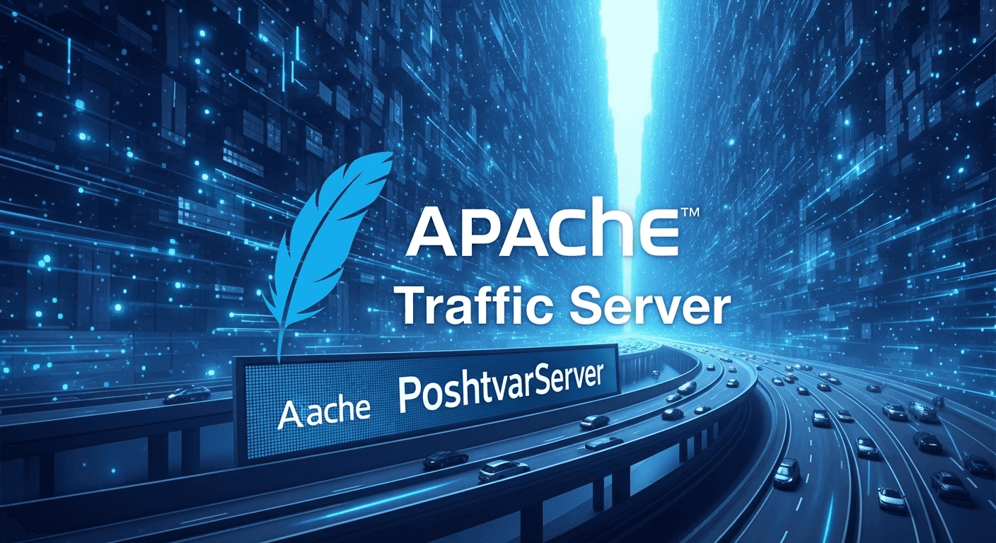 لوگوی Apache Traffic Server، یک پراکسی معکوس قدرتمند از بنیاد آپاچی و از جمله ابزارهای لود بالانسینگ لینوکس.