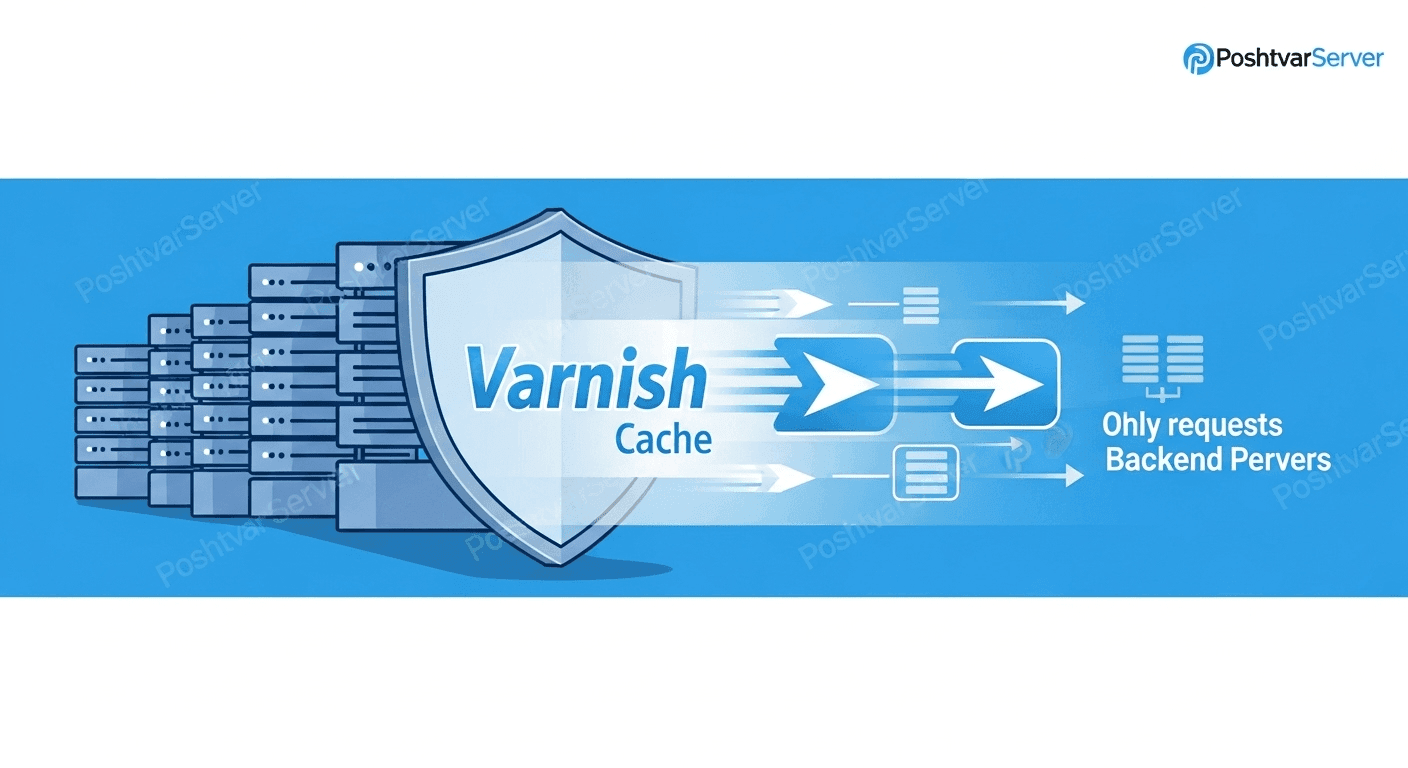 لوگوی Varnish Cache، یک پراکسی کشینگ معکوس و از بهترین Reverse Proxy برای لینوکس جهت افزایش سرعت.