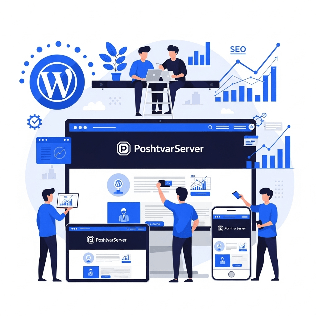 بهترین خدمات طراحی سایت وردپرس ریسپانسیو و سئو شده را از ما بخواهید. طراحی سایت فروشگاهی و شرکتی با وردپرس حرفهای، سریع و بهینه. مشاوره رایگان را از دست ندهید!