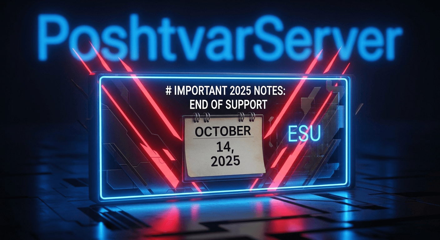 تصویر یک تقویم دیجیتال که تاریخ ۱۴ اکتبر ۲۰۲۵ را به عنوان پایان پشتیبانی ویندوز ۱۰ نشان میدهد.